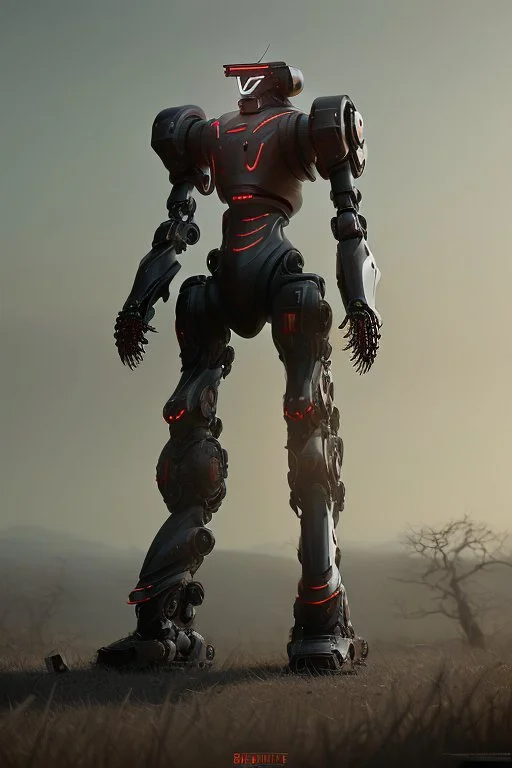 dark armor robot ai soldier mech dystopian scary gladiator predator monster