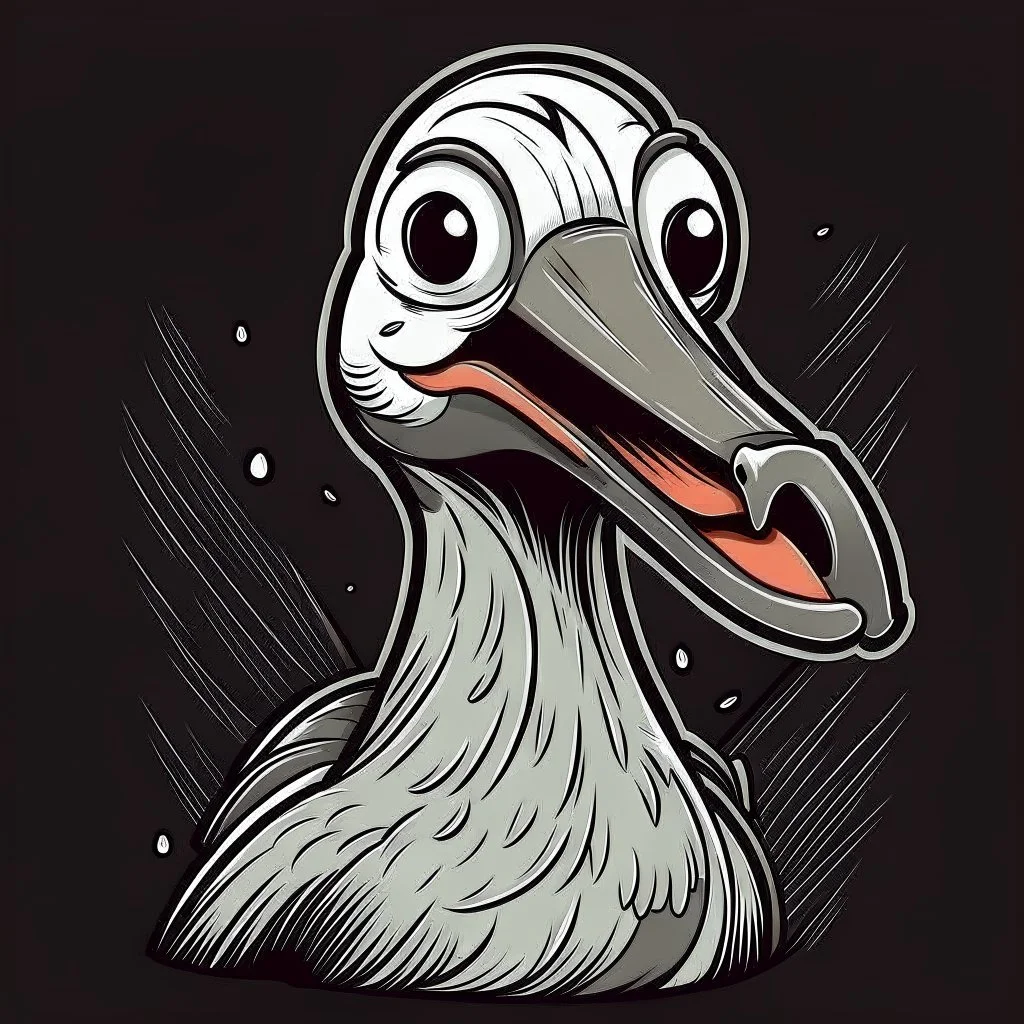 horror cartoon goose