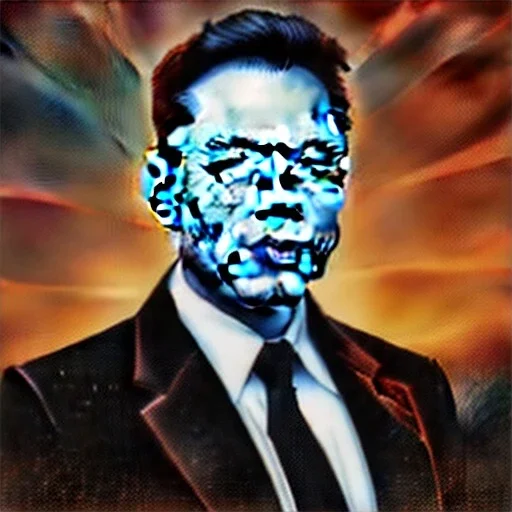 portrait of Elon Musk weed