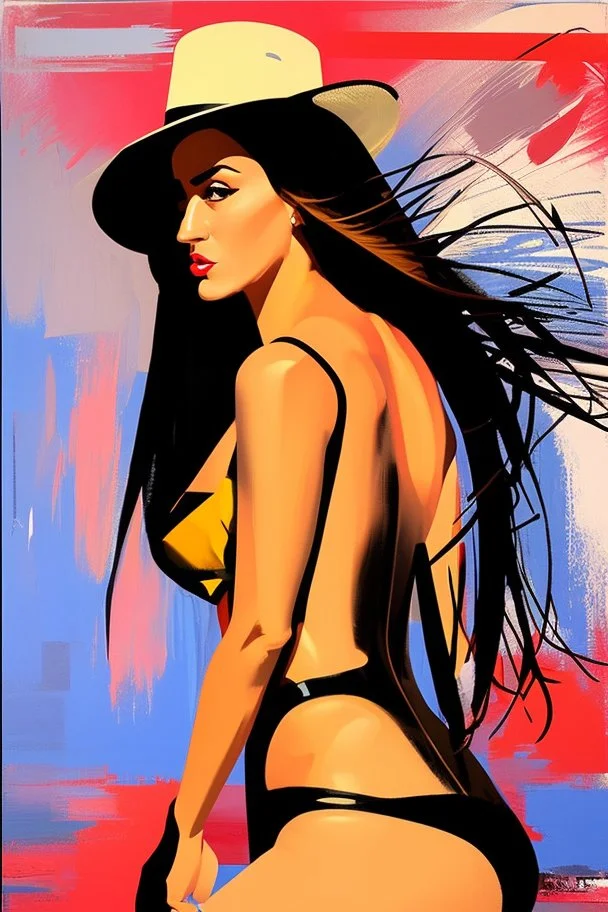 Abstract art in the style of jack vettriano