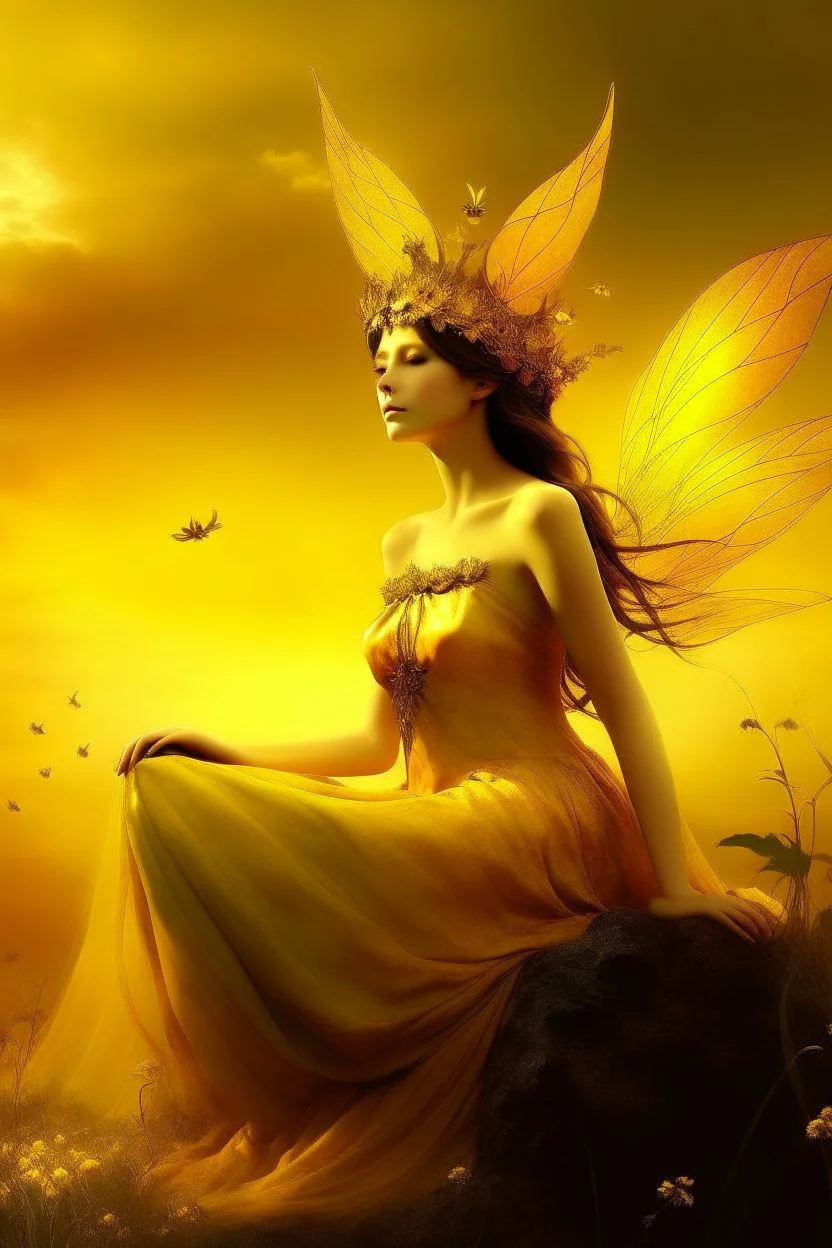 Fairy queen yellow sky