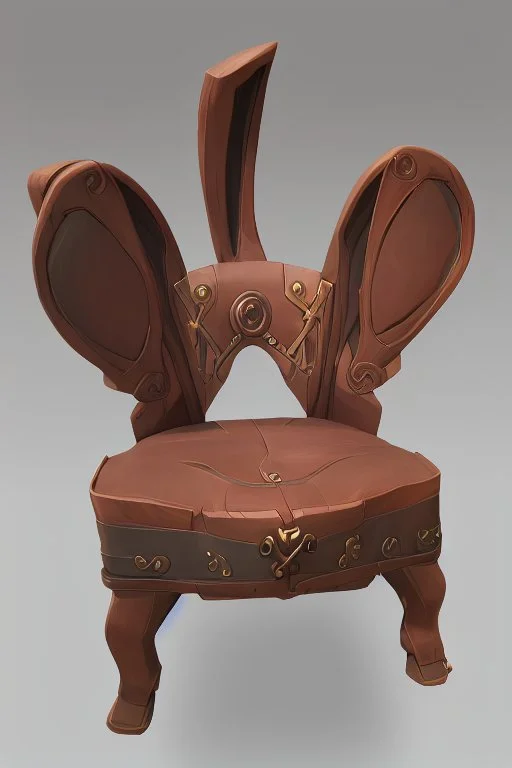 A rabbit shaped arm chair.