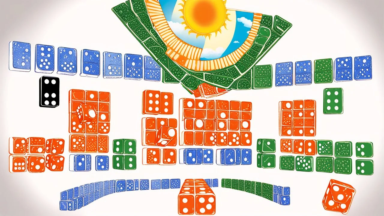 sun dice domino half world