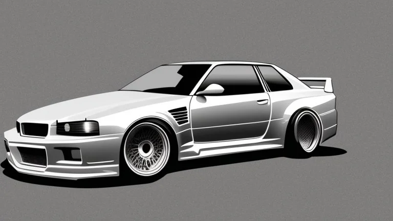 skyline r34 vector sticker