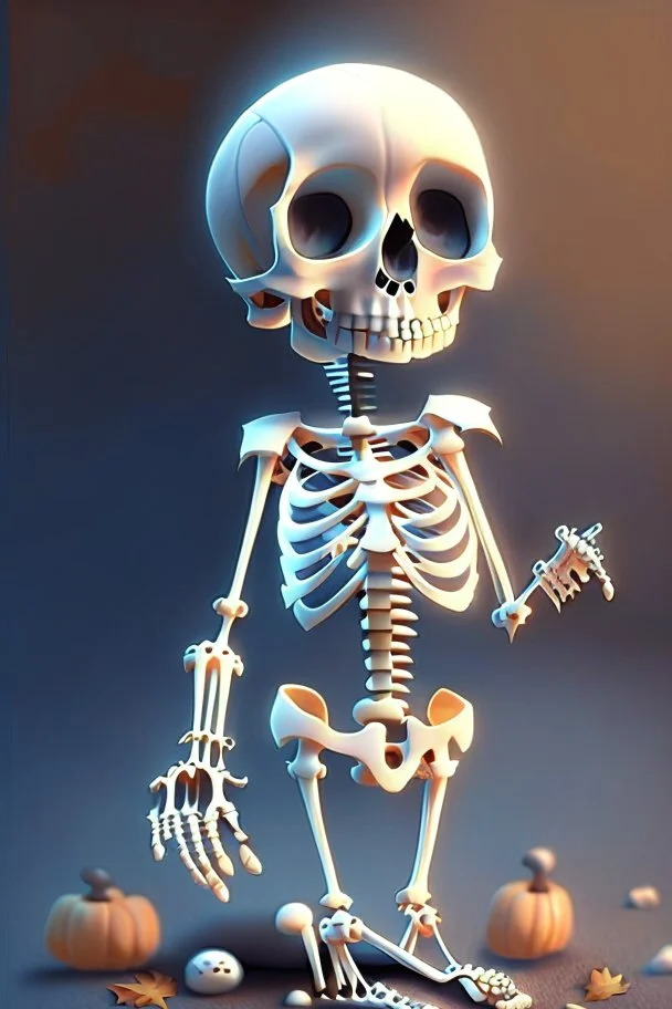 A cute halloween skeleton