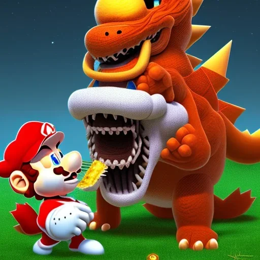 Mario eating bowser,