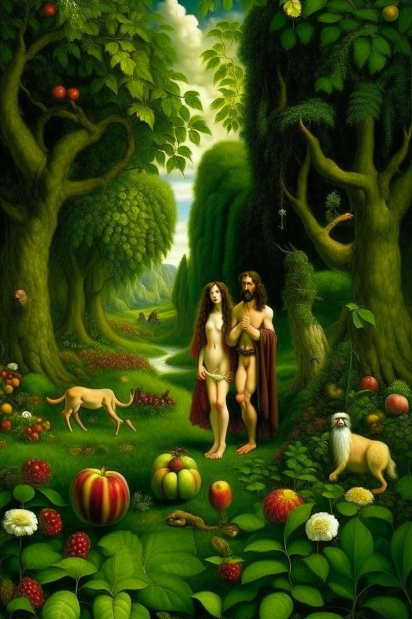 adam and eve in the garden of eden