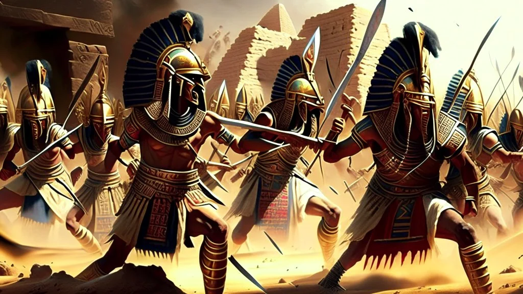 Pharaohs' soldiers attack