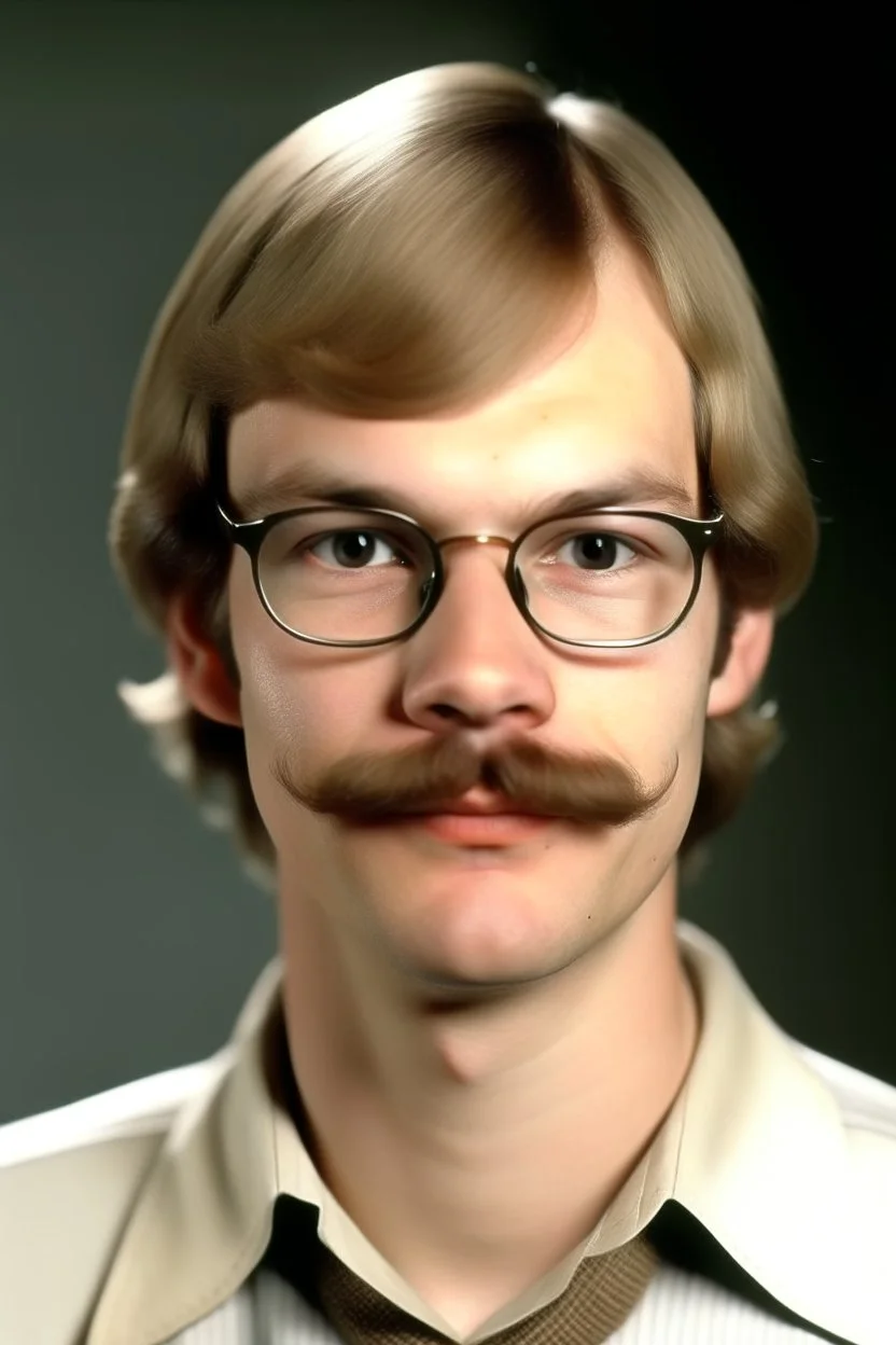 jeffrey dahmer with mustache and short hair