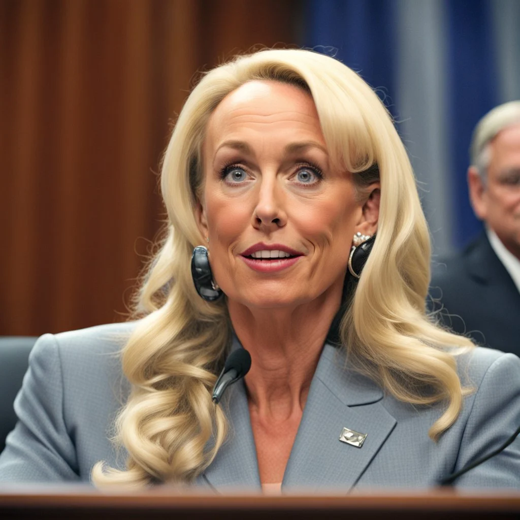 Mary Carey testifying before a Congressional committee.