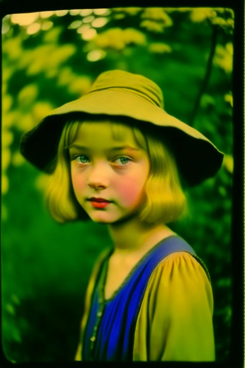 Gemma ward, little girl, autochrome