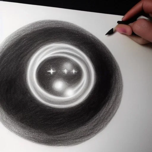 drawing Sun in space, photorealism