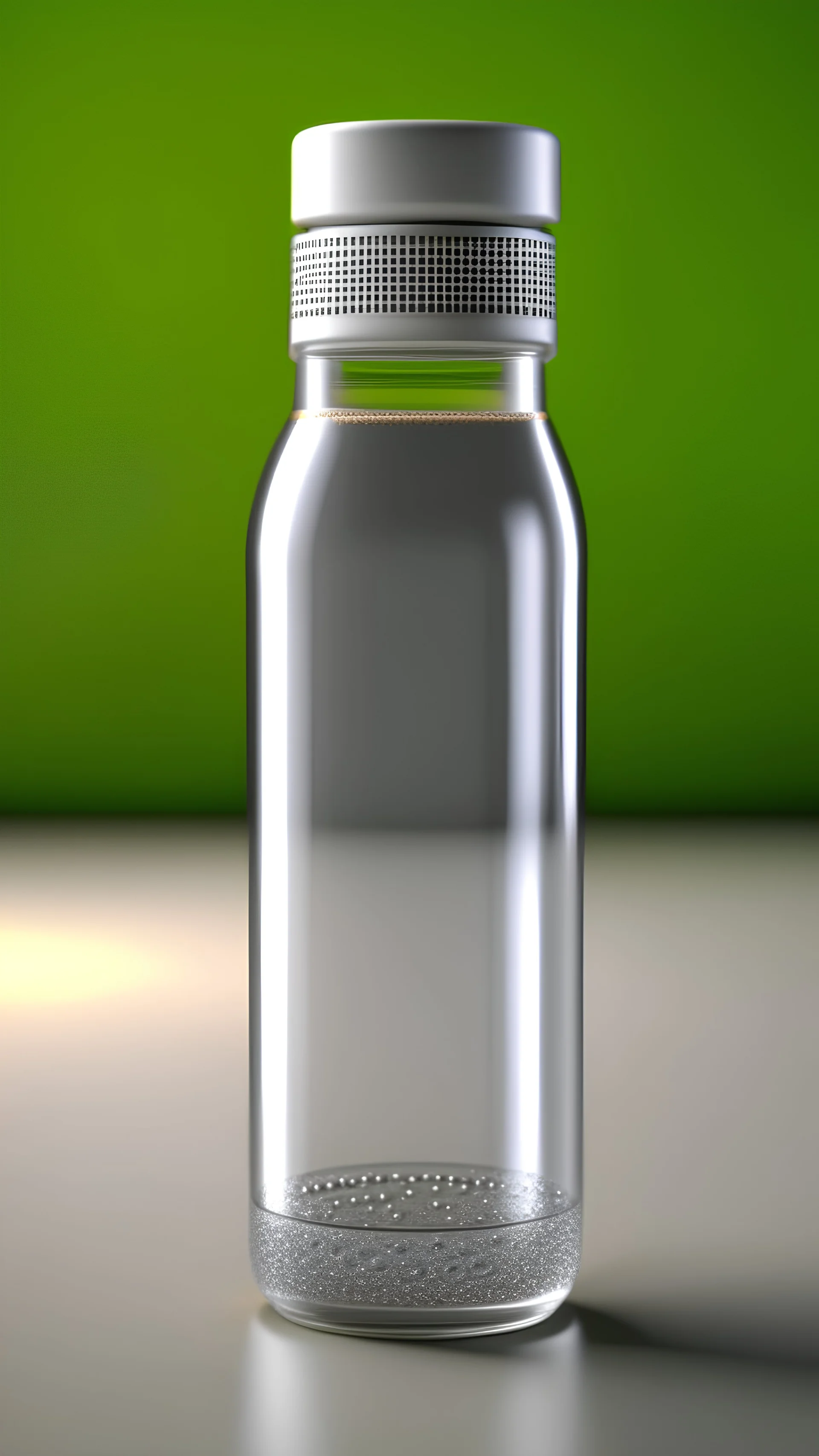 Water bottle designed by Dieter Rams. Intricate render. Cinematic product shot