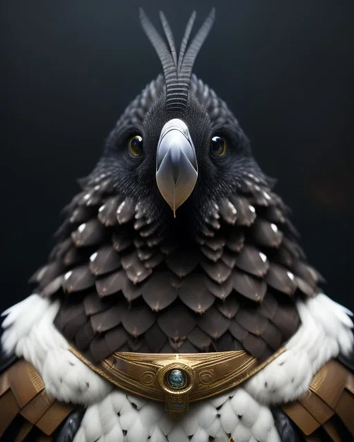 "black feathered, rogue, mysterious Kenku male, bird, full-scale head and shoulders portrait, 8k resolution concept art portrait by Greg Rutkowski, Artgerm, WLOP, Alphonse Mucha dynamic lighting hyperdetailed intricately detailed Splash art trending on Artstation triadic colors Unreal Engine 5 volumetric lighting Splash art fantasy"