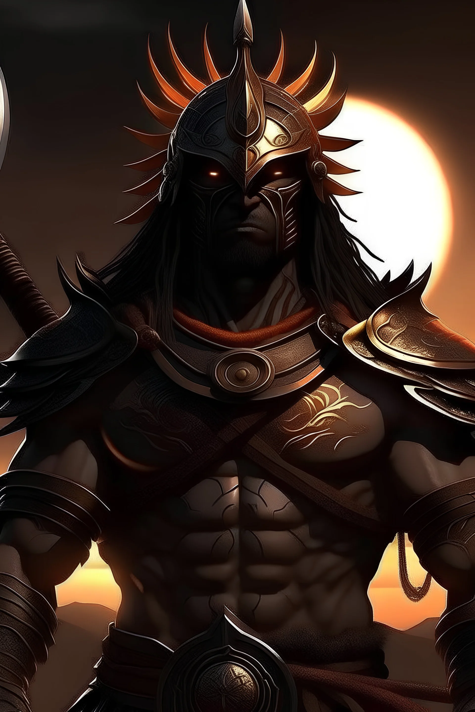 Dark based warrior of the sun (realistic)