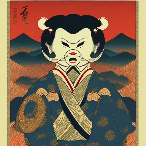  brand logo, Ukiyo-e japanese art