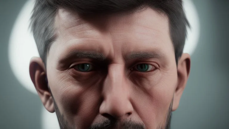 portrait homme satanique avec des yeux de chat photorealiste 4k