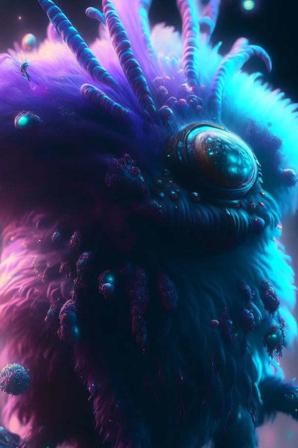 Fluffy alien,FHD, detailed matte painting, deep color, fantastical, intricate detail, splash screen, complementary colors, fantasy concept art, 32k resolution trending on Artstation Unreal Engine 5