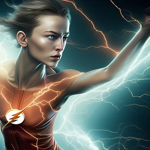 4K Ultra-HD -- The Flash running through the speedforce at top speed --4k Ultra-HD--Hyper realistic--Cinema lighting