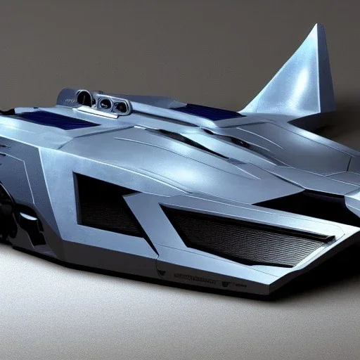 Hybrid between the Enterprise spaceship and a batmobile