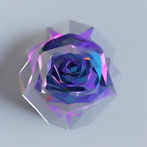 transparent multicolor crystal rose