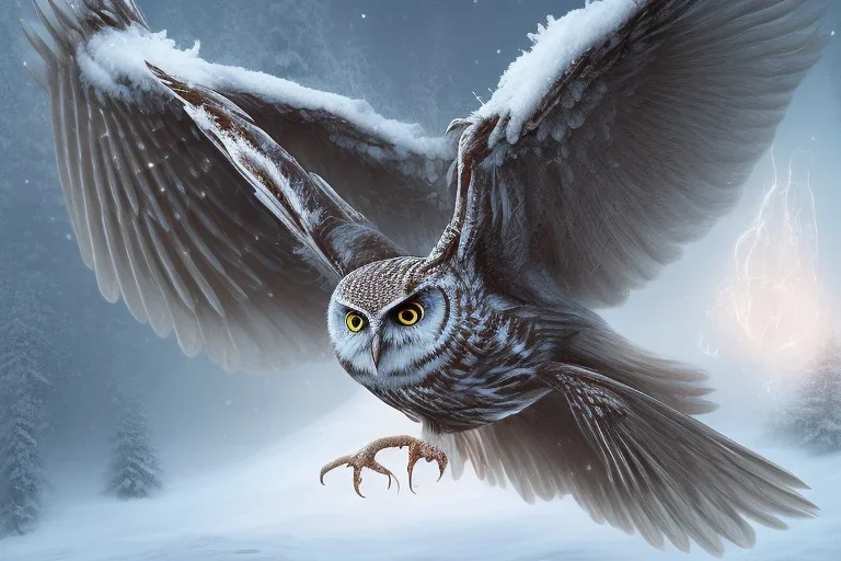 snow winged OWL