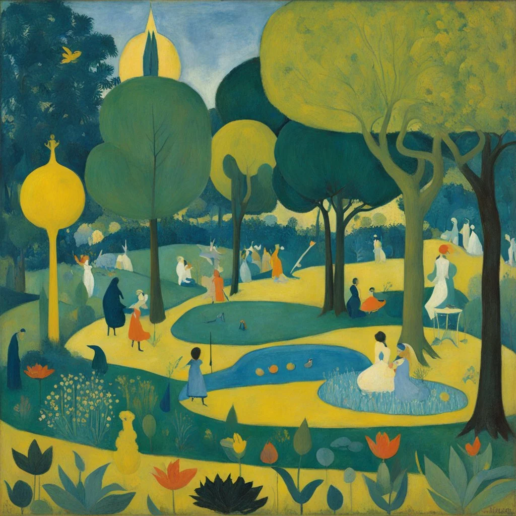 Paul SérusierLe Jardin des délices (The Garden of Earthly Delights) Peinture de Paul Sérusier
