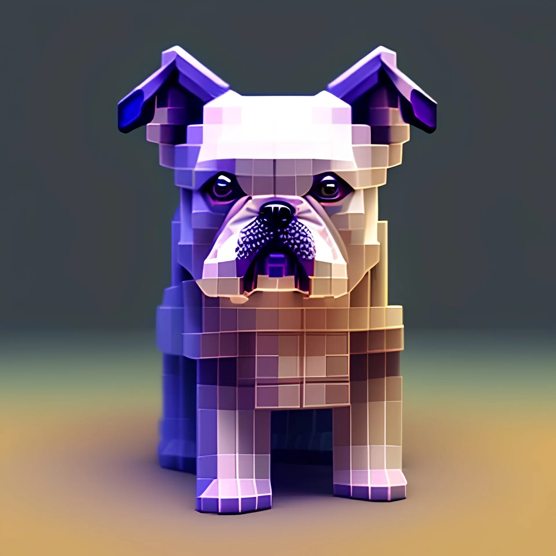 isometric, voxel dog