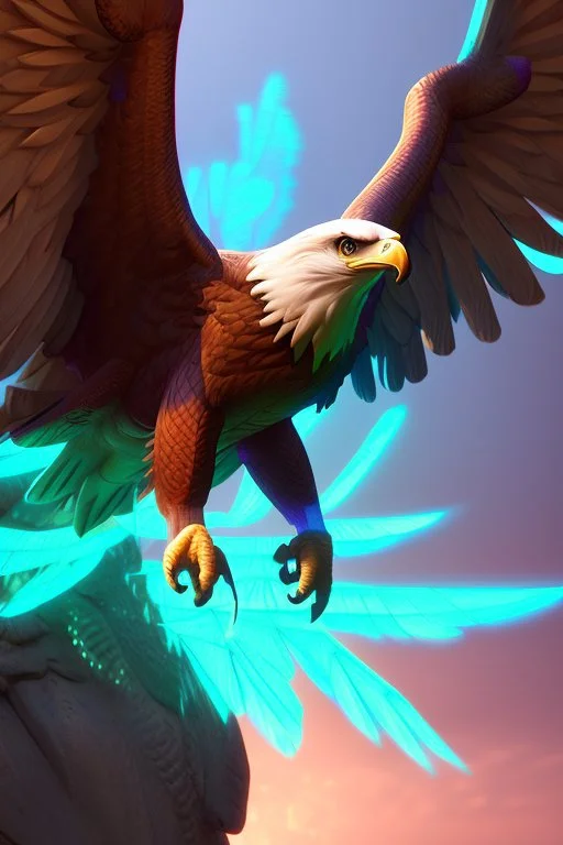 Eagle-human hybrid,vibrant color, highly detailed, art stations, concept art, smooth, unreal engine 5, god lights, ray tracing, RTX, lumen lighting, ultra detail, volumetric lighting, 3d, finely drawn, high definition, high resolution,