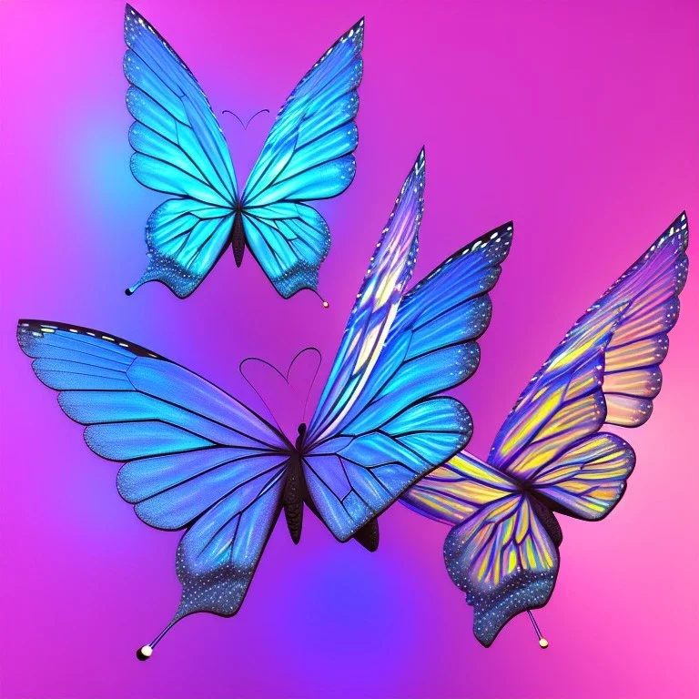 luminous pastel colors, butterfly