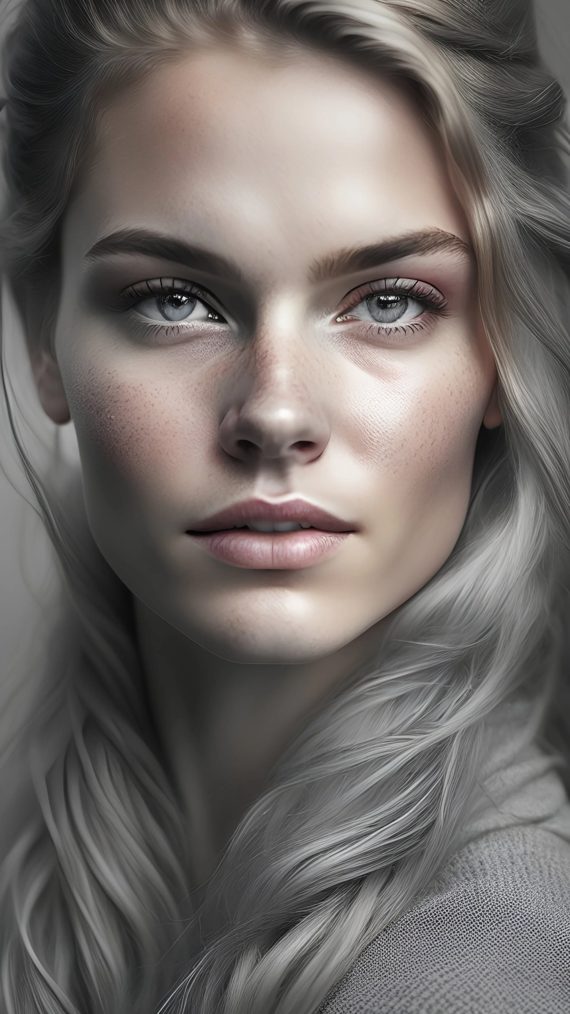 Photoreal beautiful 19 year old woman by Lee Jeffries