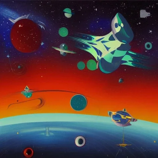 starships in space by miro