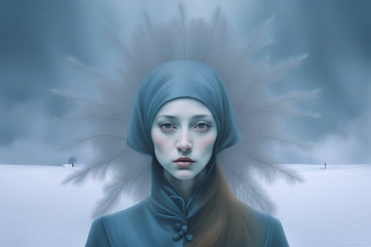 The snow is coming Modifiers: sharp focus imperial colors ultra detailed Guido Borelli da Caluso Hieronymus Bosch Nicoletta Ceccoli Remedios Varo Paul Delaroche Vasarely Sherry Akrami Dee Nickerson Zdzislav Beksinski perfect face imaging art design