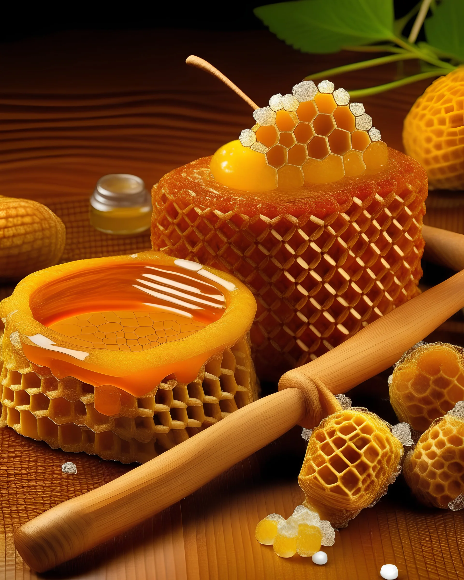 honeycombs and royal jelly