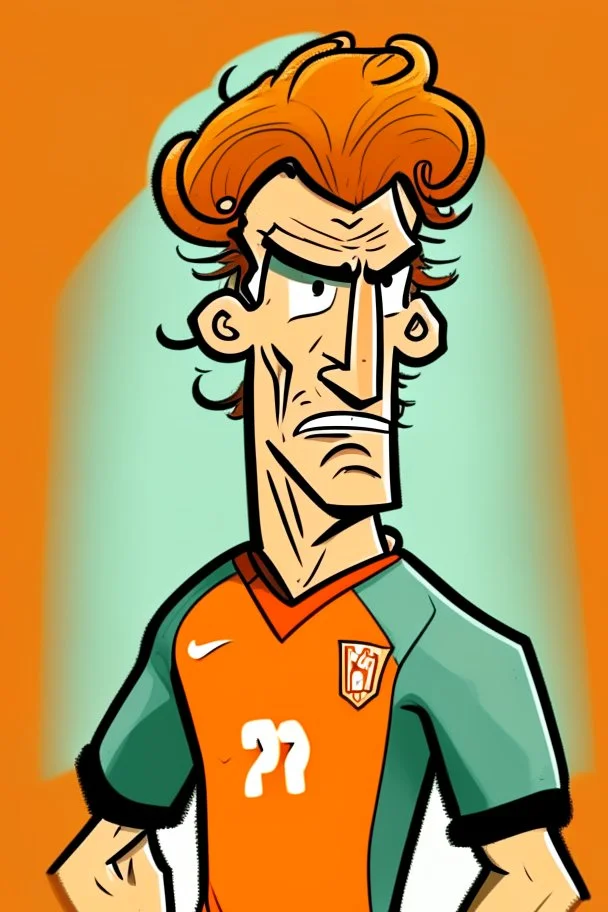 Virgil van Dyck Dutch soccer player ,cartoon 2d