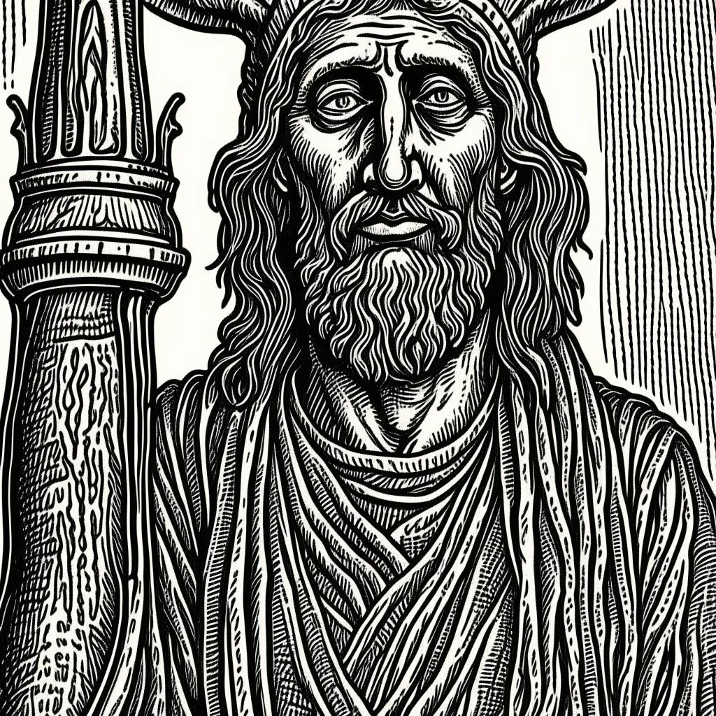 line toned, hedcut, wsj style, statue of cruicified Jesus of Liberty with a beard and wearing a cross and hanging from a cross, The statue male, hyperdetailed intricately detailed photoillustration ink drawing dystopian 8k resolution entire body of the statue is in the picture. digital illustration telephoto lens photography , same colors as the us treasury's one dollar bill, crucified"