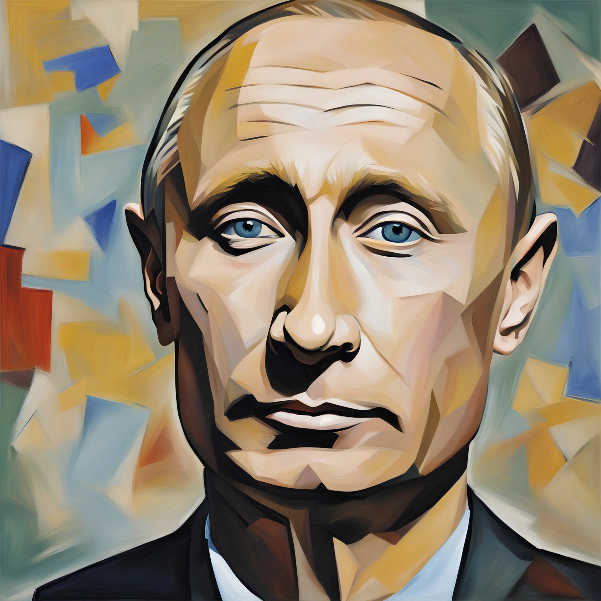 portrait of Vladimir Putin painted by Picasso