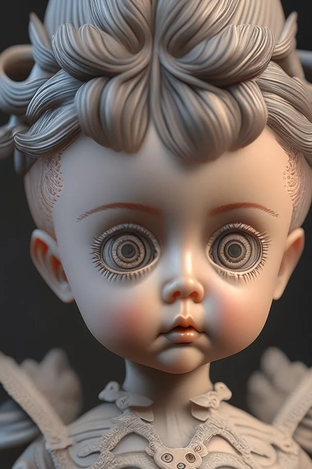 3d doll thinking expression, hyper-realistic, not exaggerated, Meticulously intricate perfectly symmetrical extremely detailed, full body and face, dramatic pose, portrait, pixiv daily ranking, pixiv, extreme depth of field, artstation, spectacular details, volumetric lighting, masterpiece, cinematic, Hollywood production, 8k resolution, high definition, max octane render, vivid colors, max resolution, unreal engine , max perfectionism, realistic composition, professional photography, max focus,