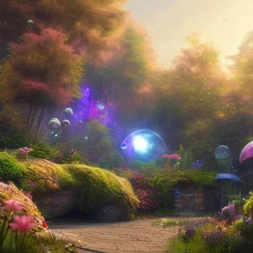 pixar style, volumetric summer garden environment and background, realistic painting of debris spaceship, looking excited, volumetric lighting, dramatic lighting, detailed digital painting, extreme dense and fine fur, anime, ornate, colour-washed colors, elegant, small minutiae, tiny features, particulars, centered, smooth, sharp focus, renderman gofur render, 8k, uhd, detailed eyes, realistic shaded volumetric lighting, sunlight caustics, backlight, centered camera view