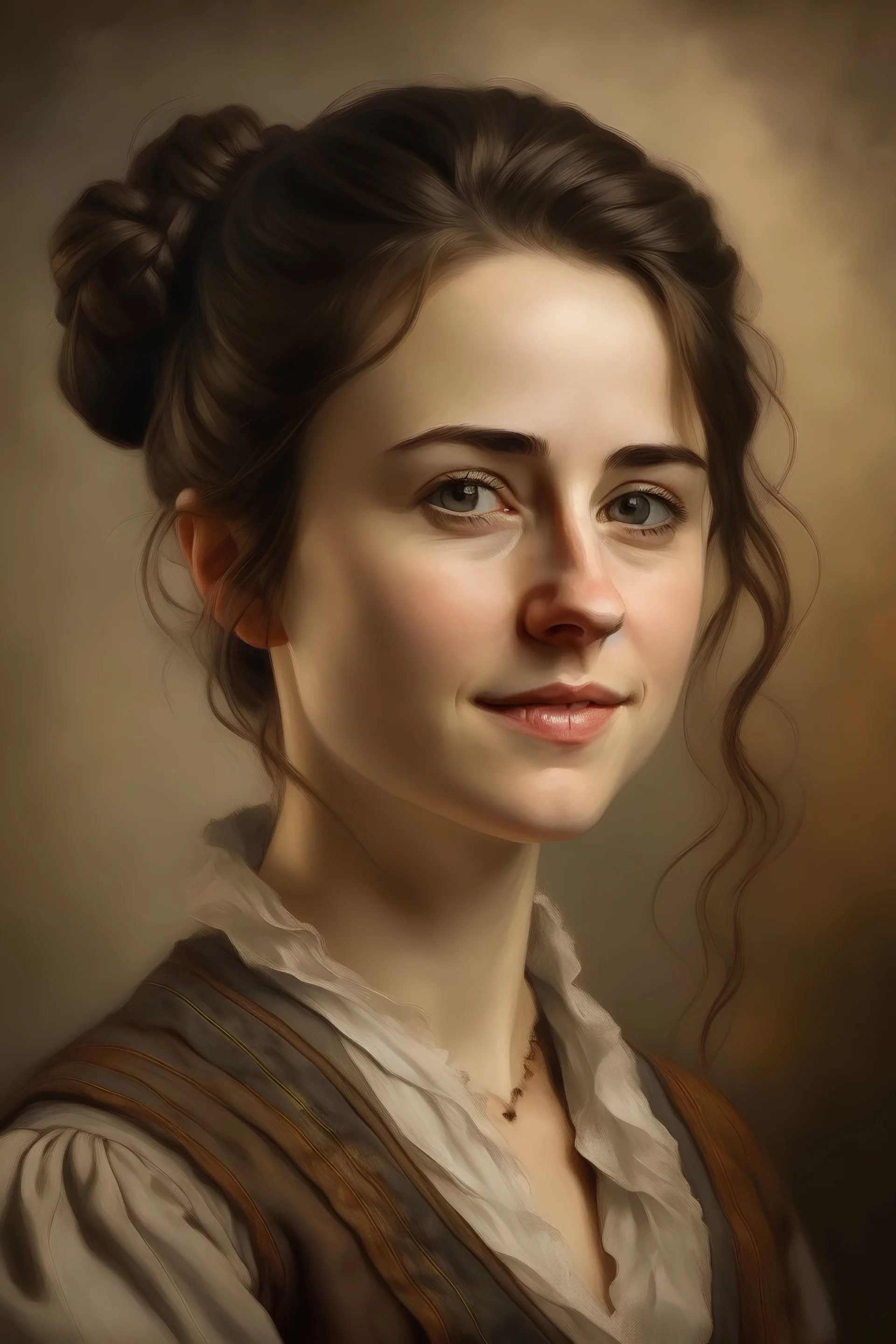 make a portrait of a byutiful lady