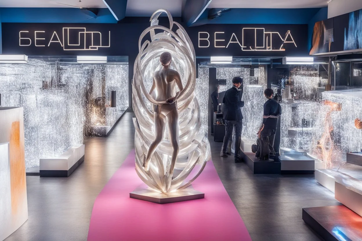 the sculpture is unusual in the form of light