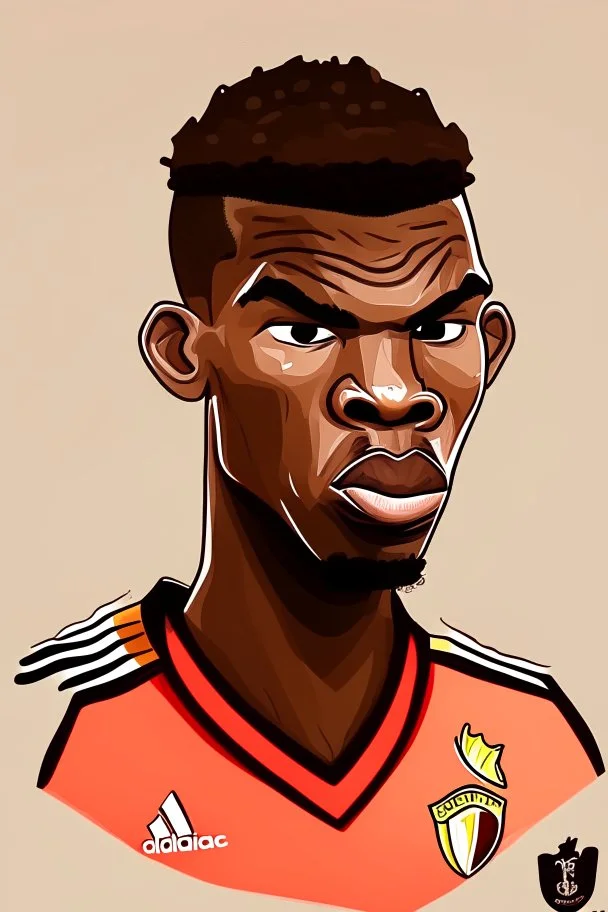 Paul Pogba French footballer .cartoon 2d