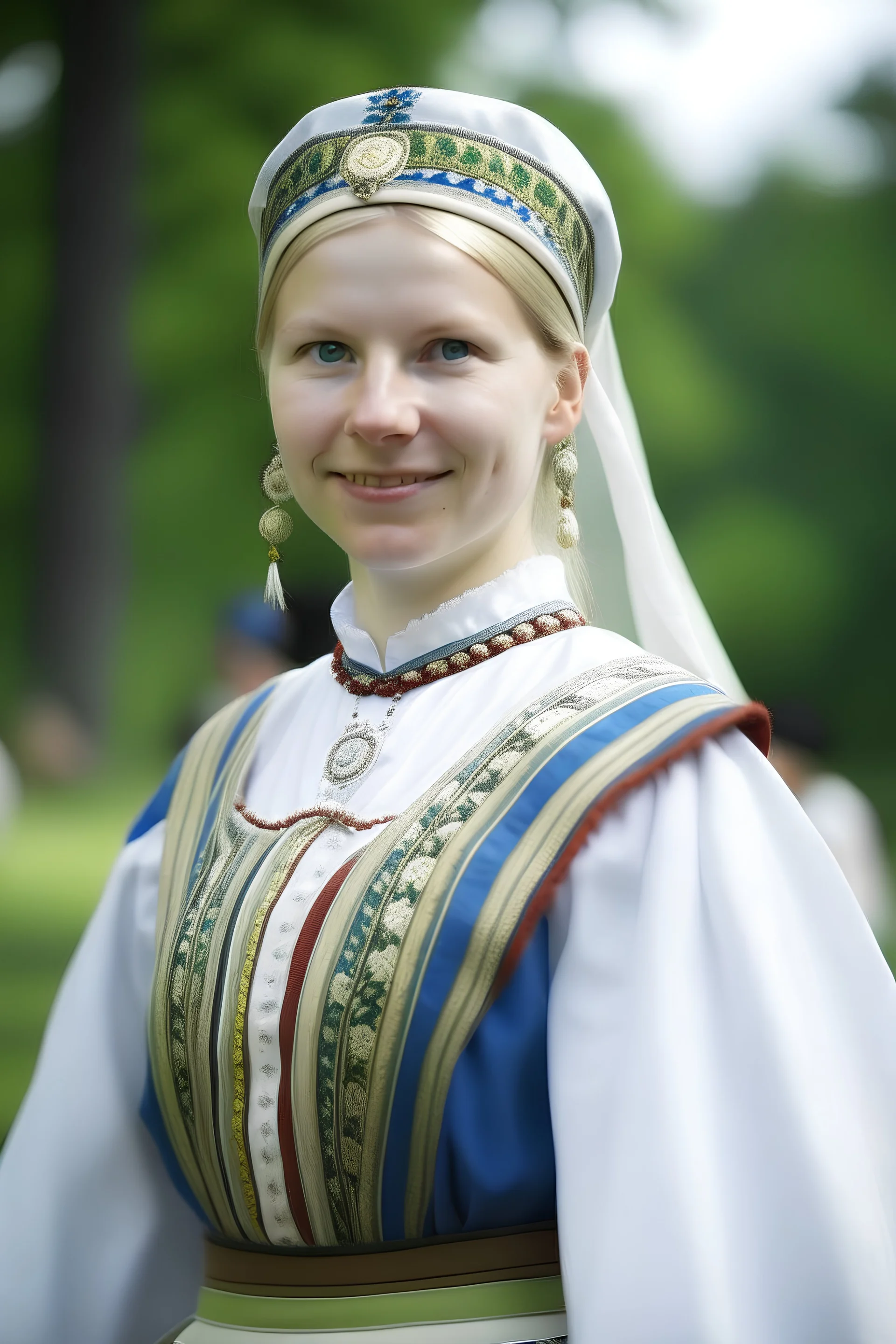 Princess in traditional Estonian dress