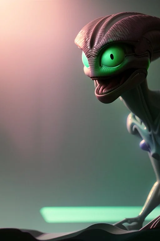 Alien Bewilderbeast, pixar style, cyberpunk, dramatic lighting, hyper realistic, unreal engine 5, 16k