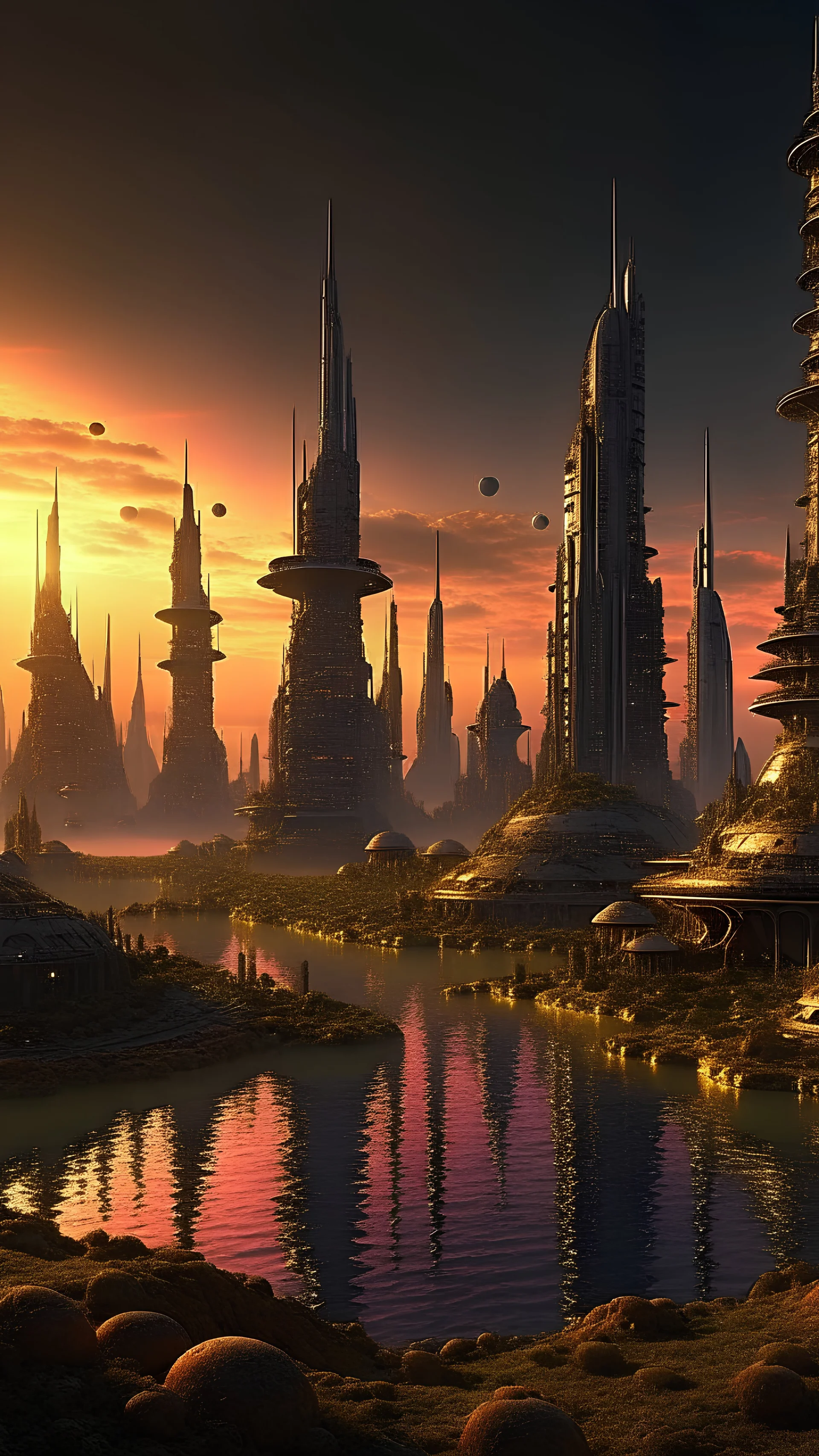 beautiful alien city