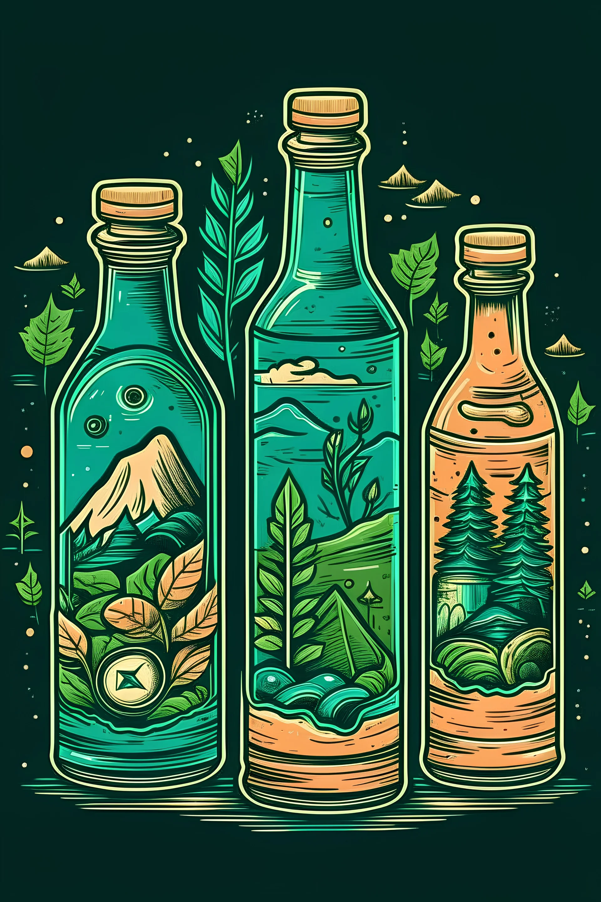 Bottles Eco T-shirt Design