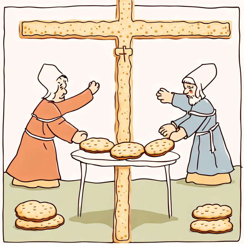 A game of biscuits where the cross wins.