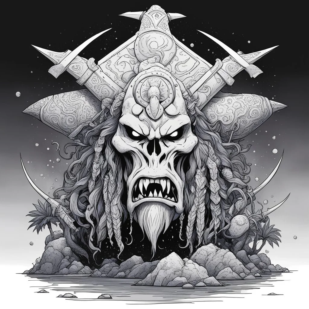 [mexican high res photo Head Lopper style by Andrew MacLean] Mental Organism Designed Only for Killing! Fear the power of a giant floating Head.