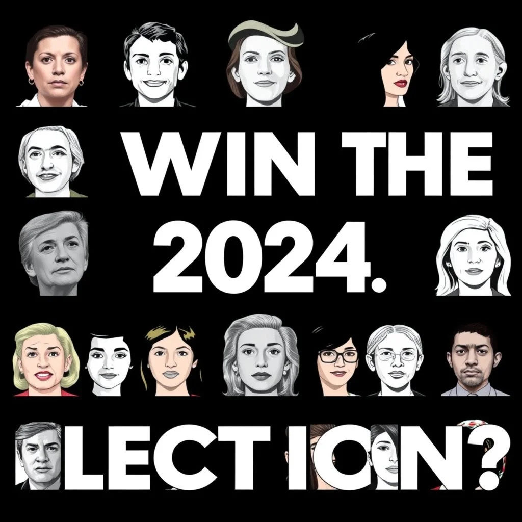 Who will win the 2024 election? Show some female faces!