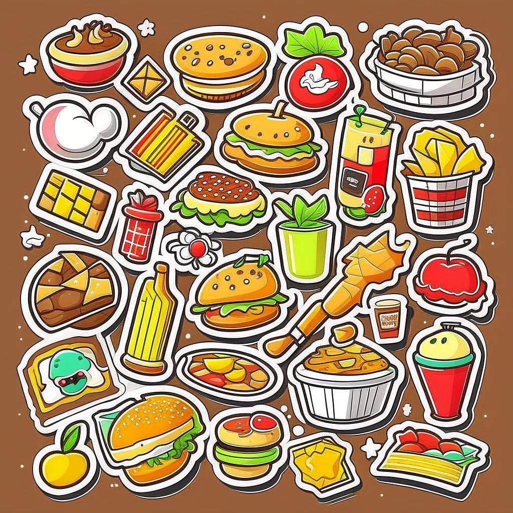 food stickers template